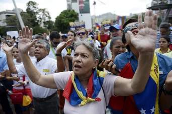 Venezuelans March In Caracas In Defence Of Peace