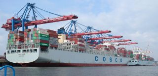 Chinese Container Ship Arrives At CSP Abu Dhabi Terminal