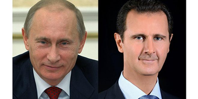 Assad, Putin Exchange Congratulations On 75th Anniversary Of Establishing Diplomatic Relations