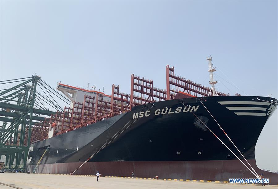 World’s Largest Container Ship Sets Sail From China’s Tianjin