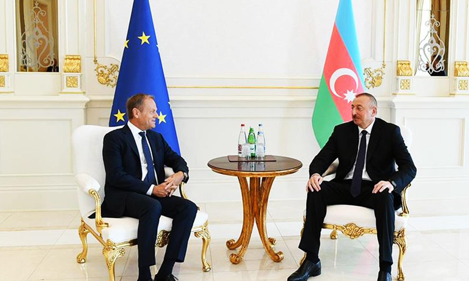 Azerbaijani president hosts EU’s Tusk in Baku