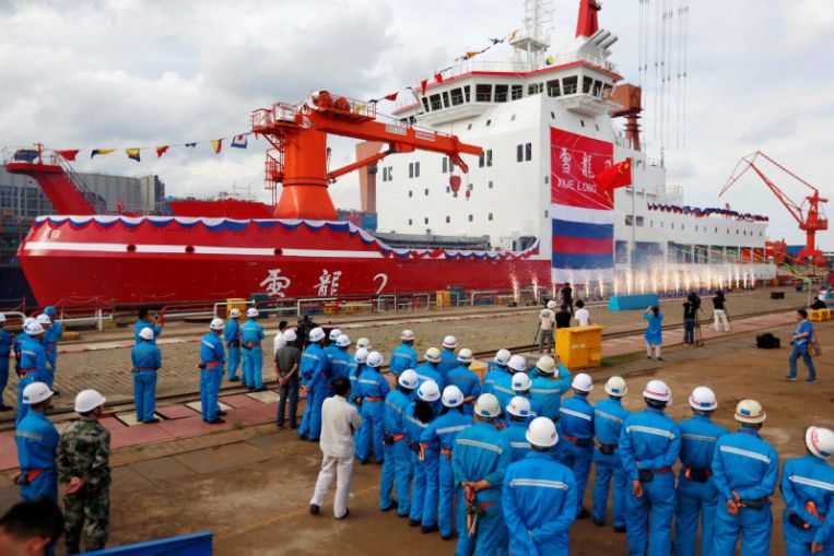 China’s First Homemade Polar Icebreaker Delivered