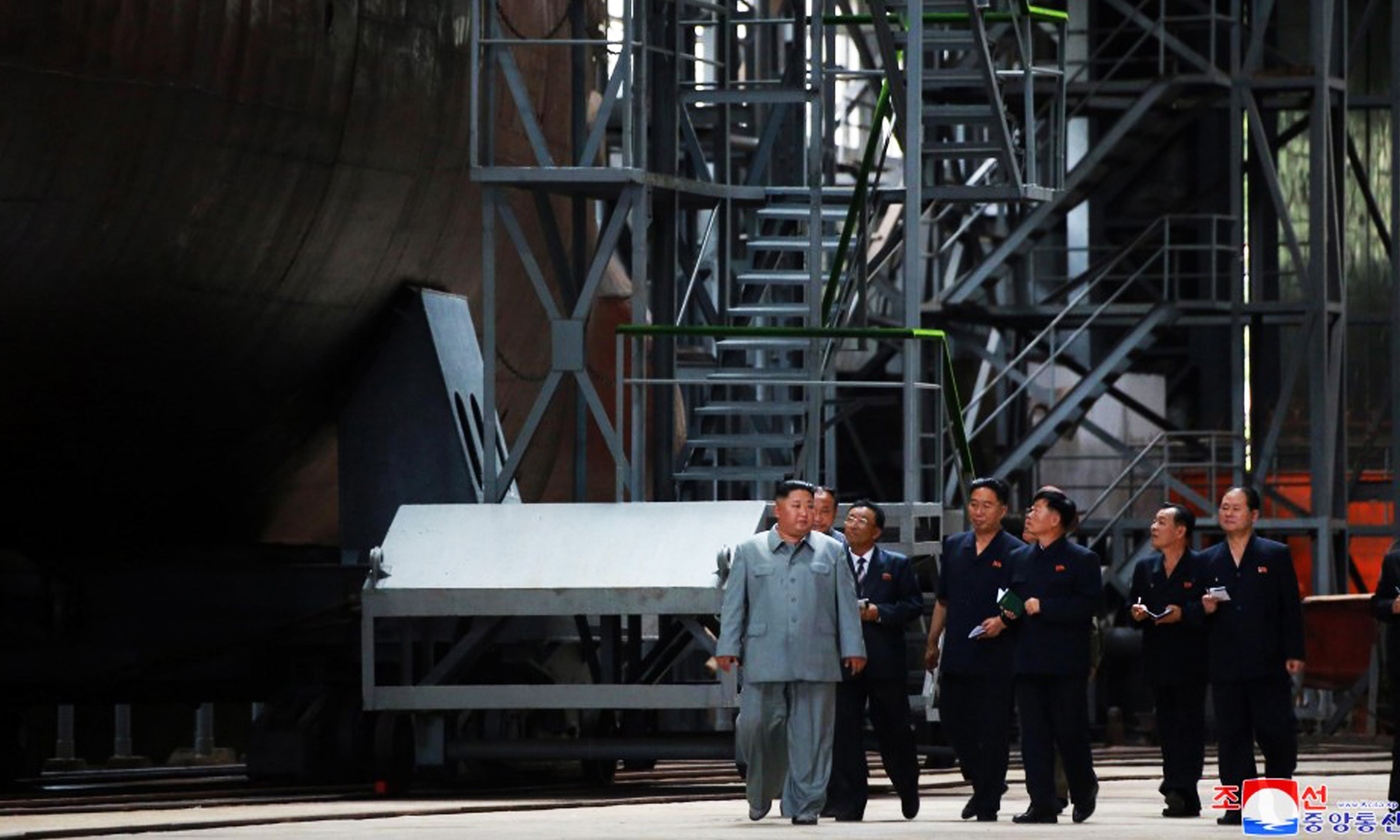 North Korea’s Kim Jong Un inspects newly built submarine