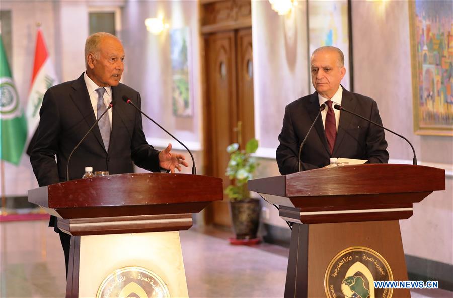 Iraqi FM Meets Arab League Chief In Baghdad Over Arab, Regional Issues