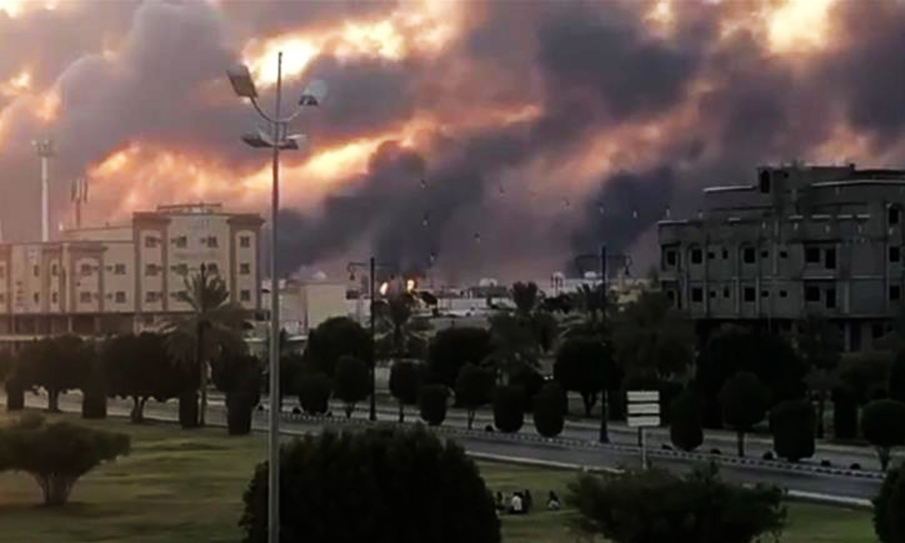 Saudi Arabia oil facilities ablaze after drone strikes