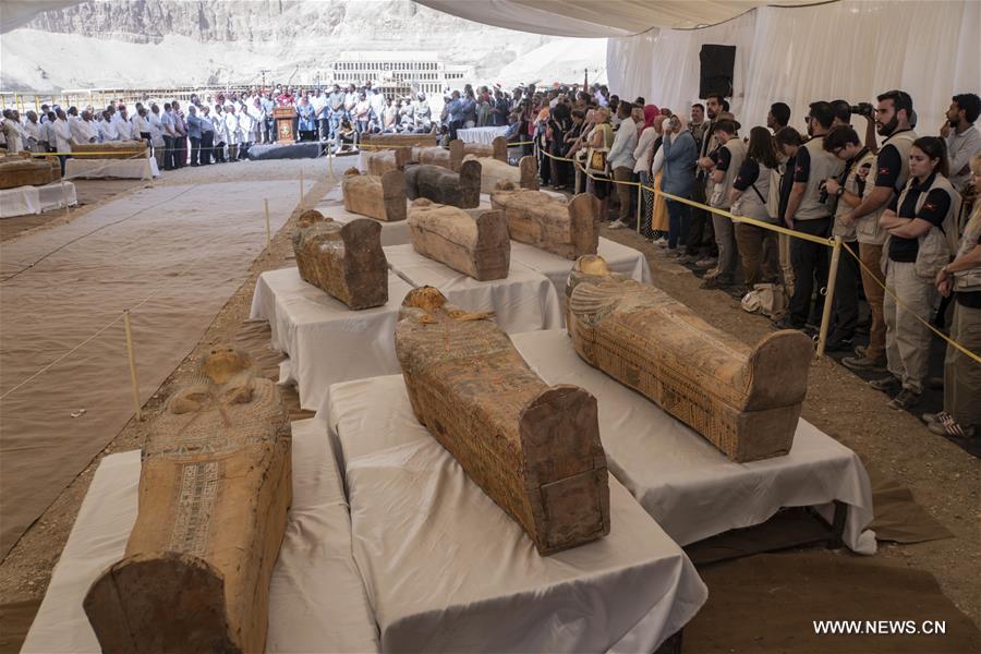 Egypt Unveils 30 Newly-Discovered 3,000-Year-Old Wooden Coffins, Mummies In Luxor