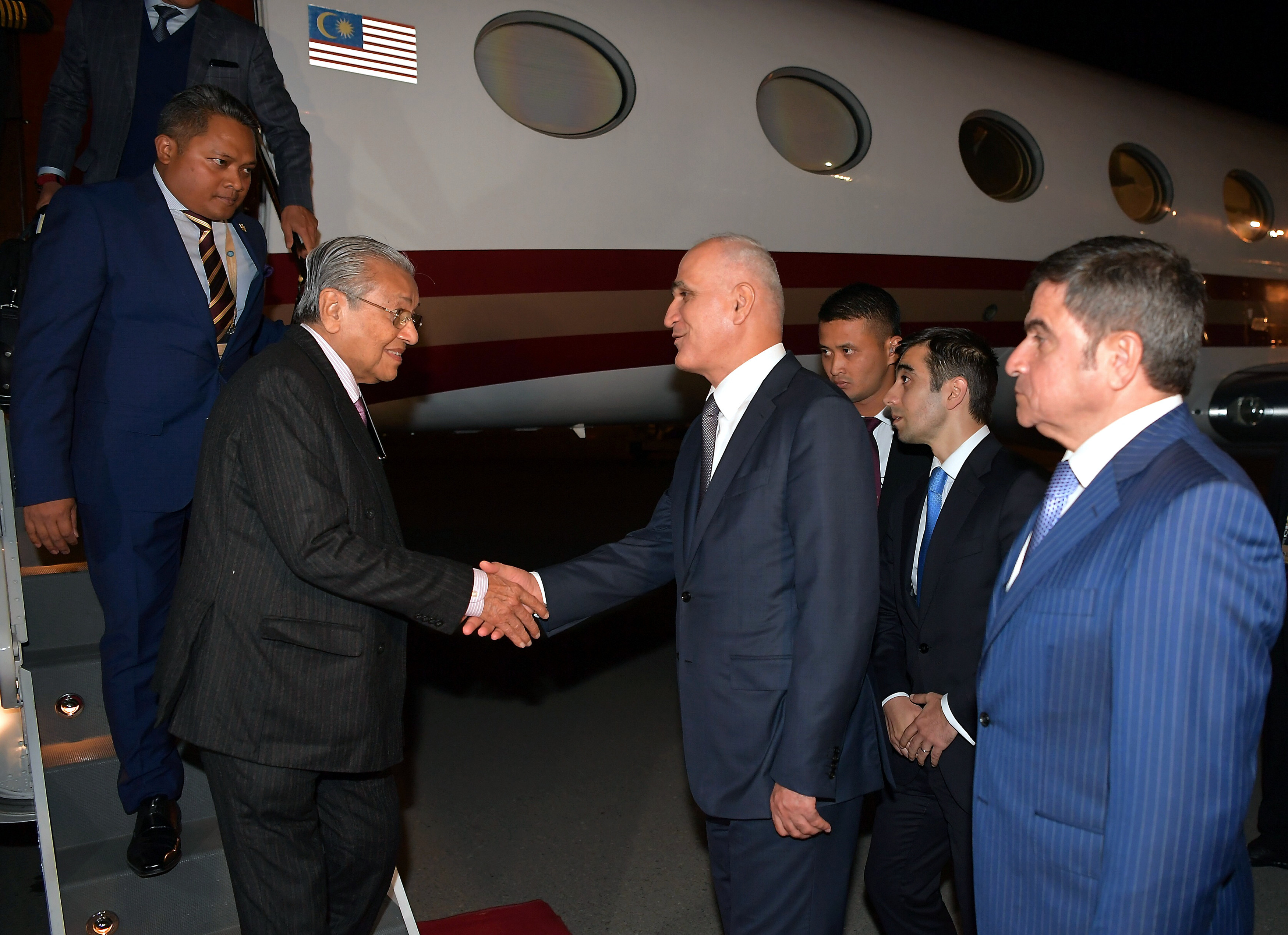 Dr Mahathir Arrives In Baku For 18th NAM Summit