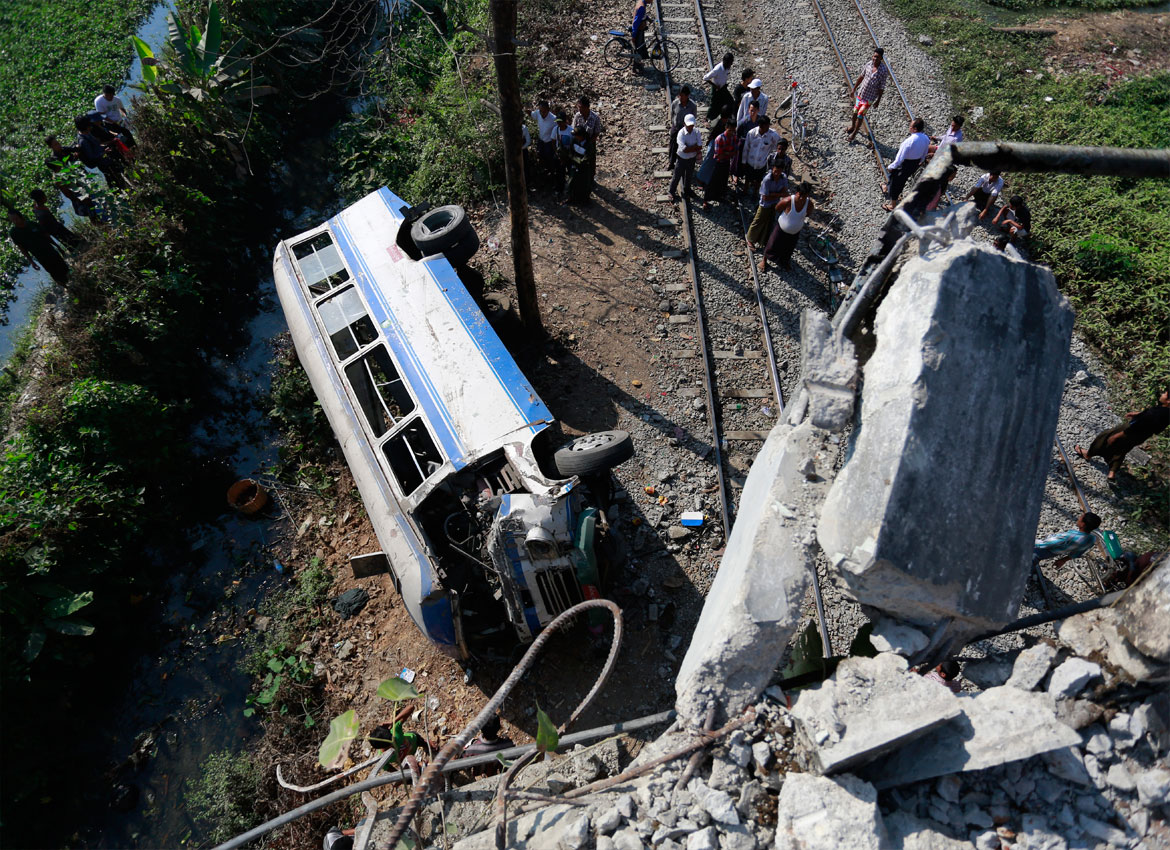 Two Traffic Accidents Occurred At The Same Highway In Myanmar, Leaving Five Dead