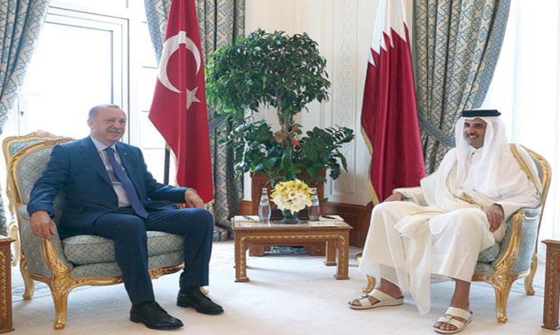 Turkey’s Erdogan In Qatar On First Arab Trip Since Syria Campaign