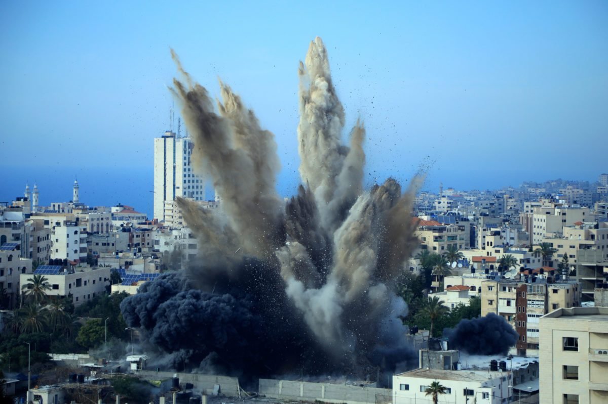 Israeli Warplanes Strike On Gaza Military Sites