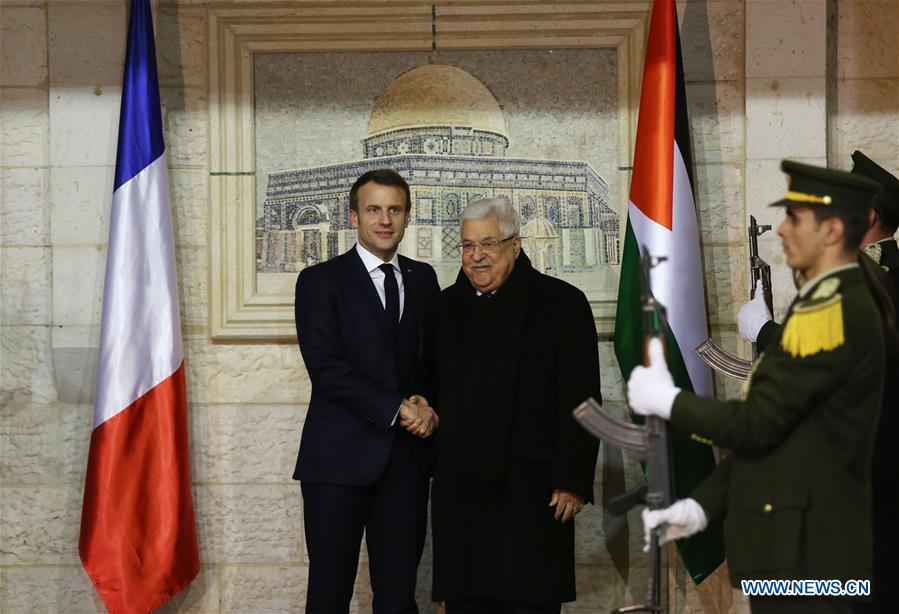 Palestinian President Meets Macron Over Efforts To Save Two-State Solution