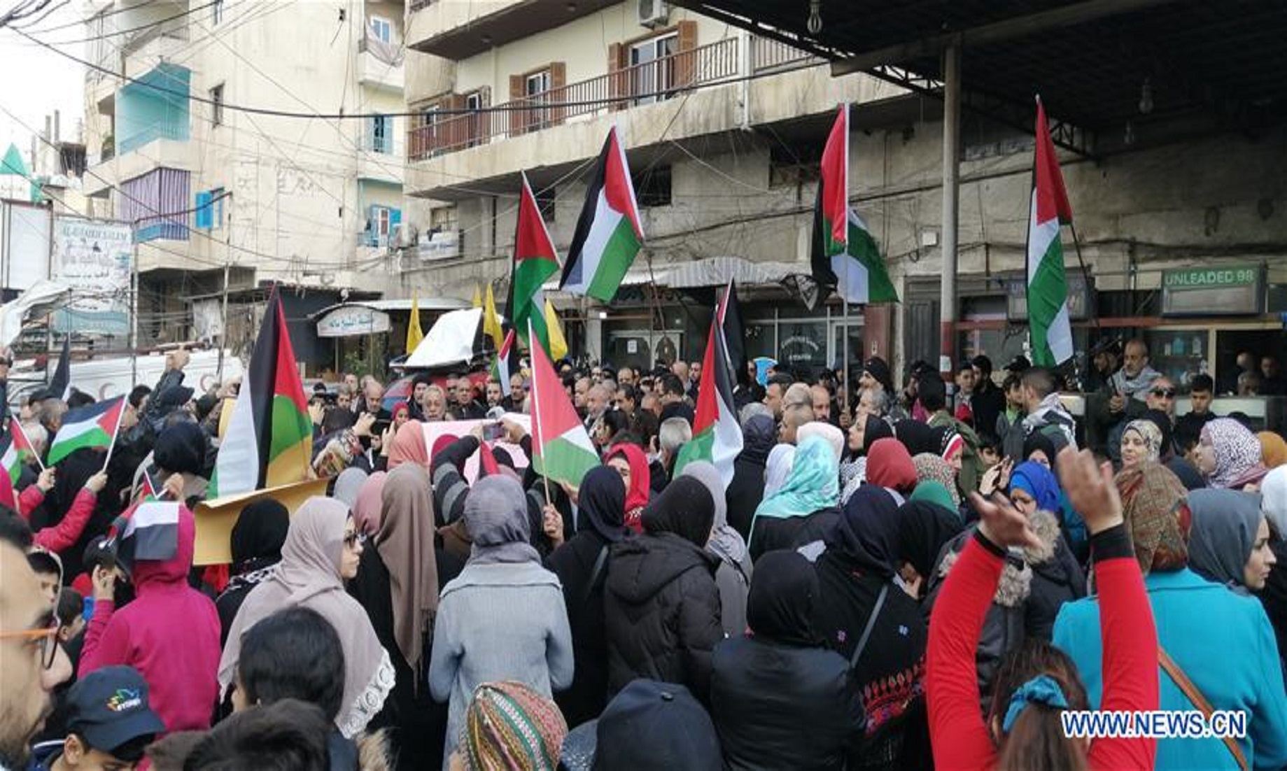 Palestinian Refugees All Over Lebanon Protest Against U.S. Mideast Peace Plan