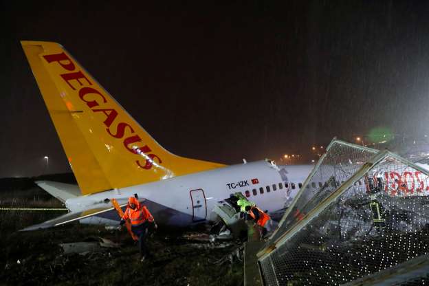 Plane Slides Off Runway After Landing In Istanbul, 52 Injured