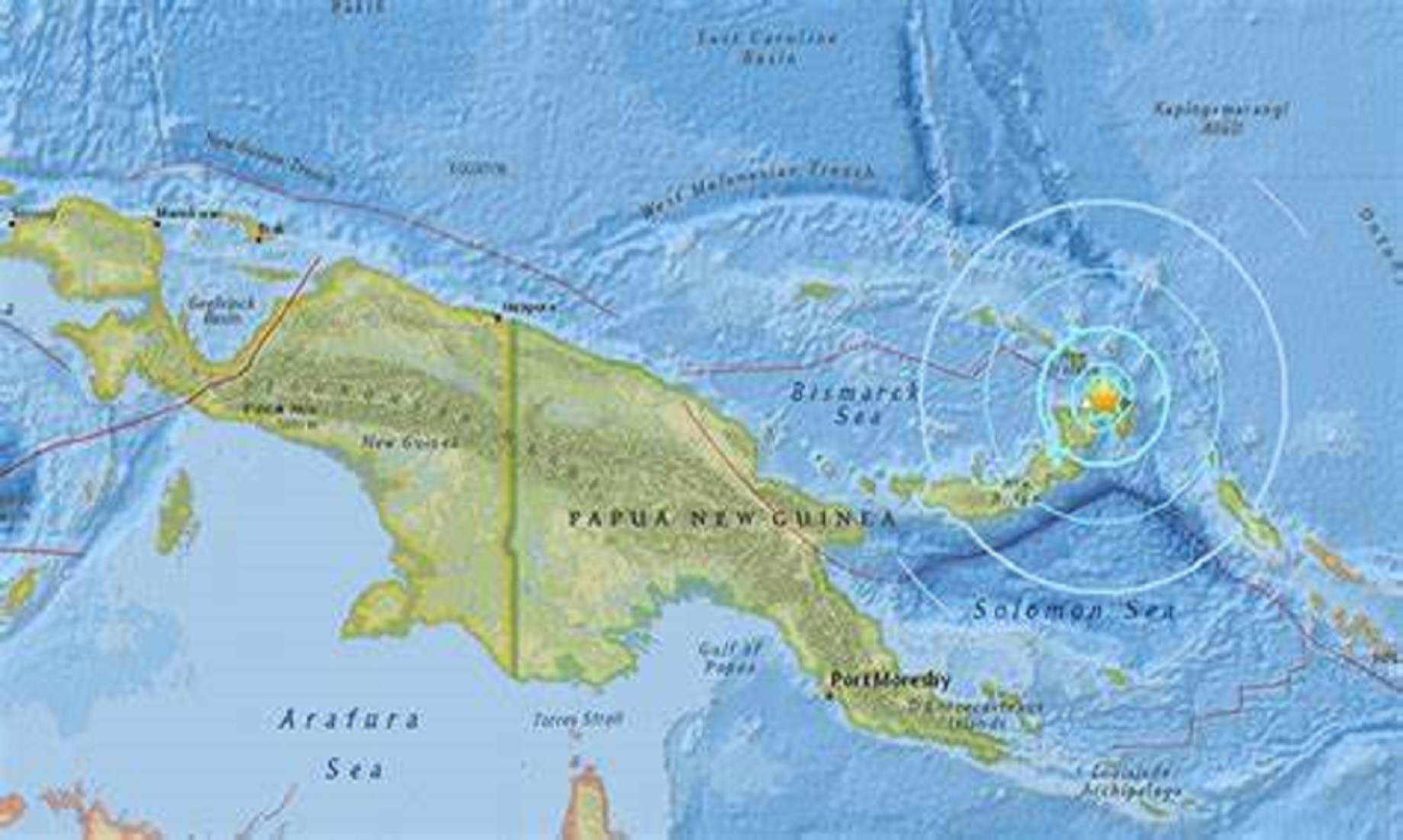 6.2-Magnitude Quake Hits Off Papua New Guinea