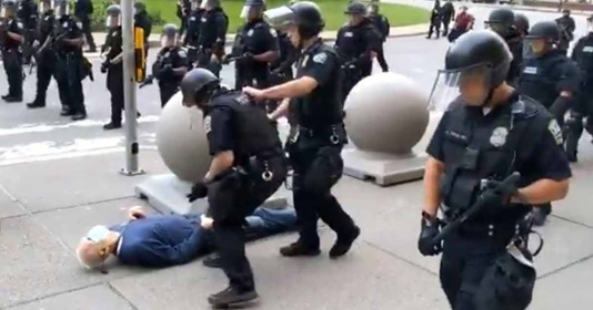 US unrest: Pres Trump calls police injury to elderly protester ‘set up’