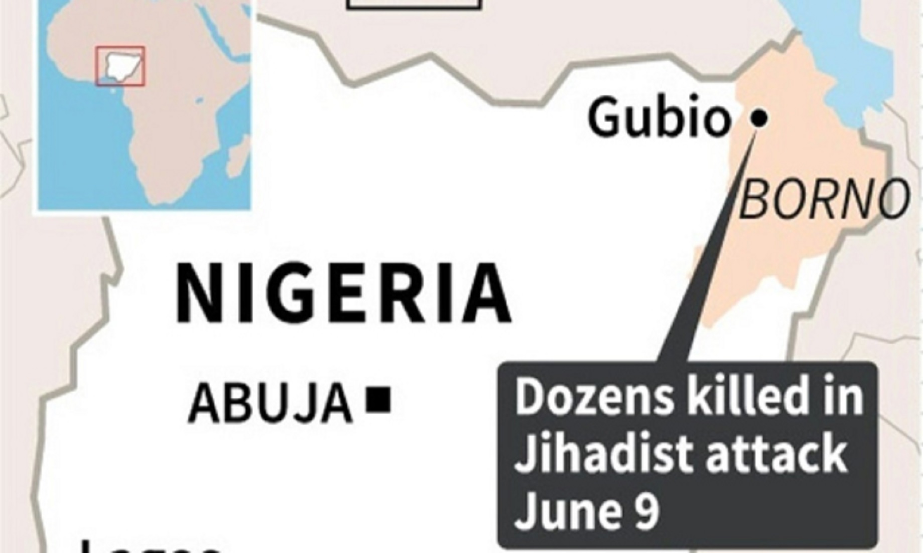 Militant attack leaves 59 dead in northeast Nigeria