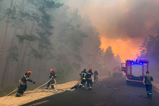 Hundreds battle deadly Ukraine forest fire