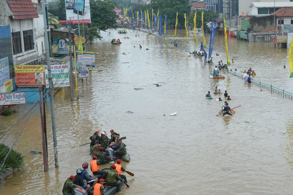 Three Missing, 20 Wounded As Floods Hit Indonesian Capital