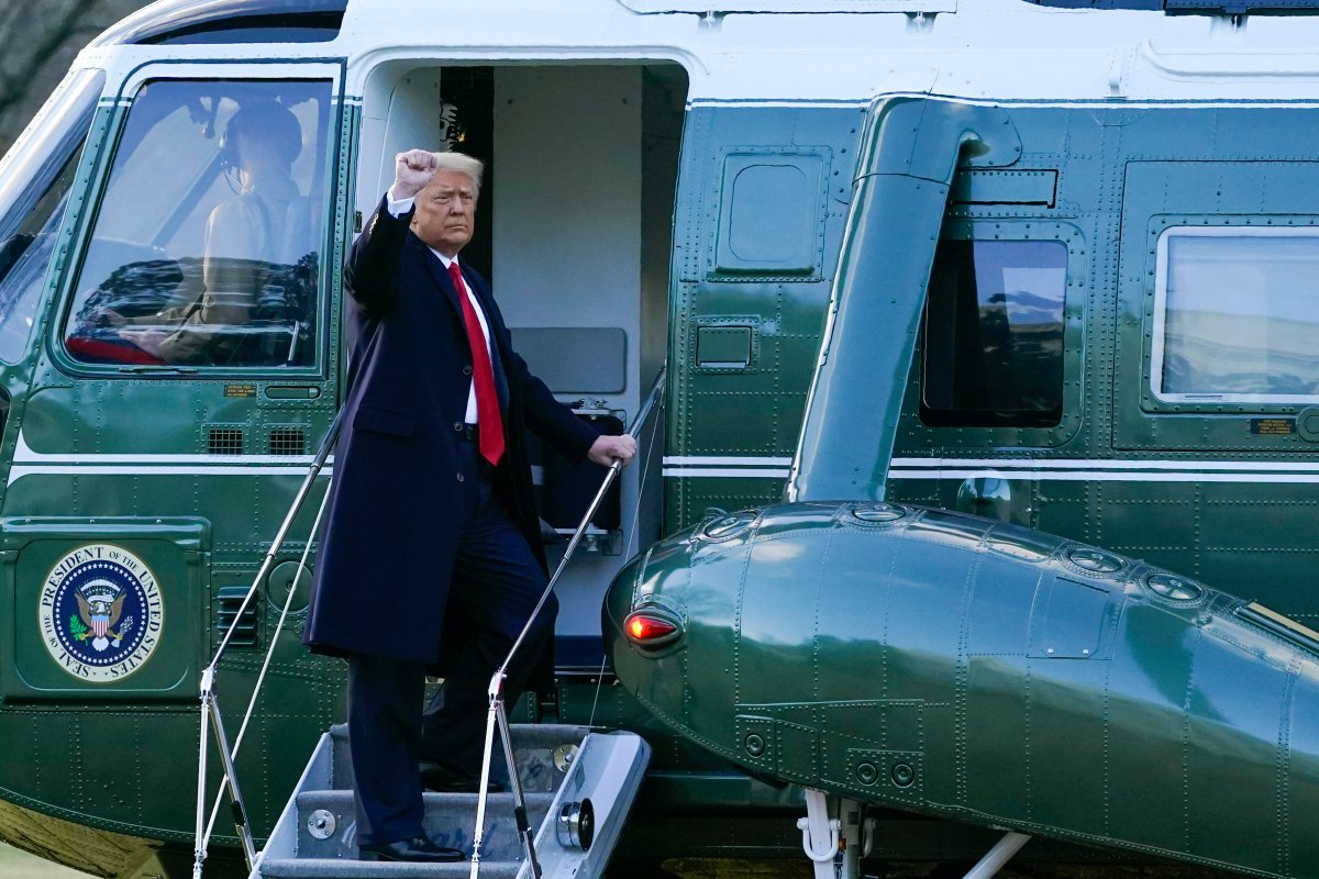 Trump leaves White House for the last time as US president