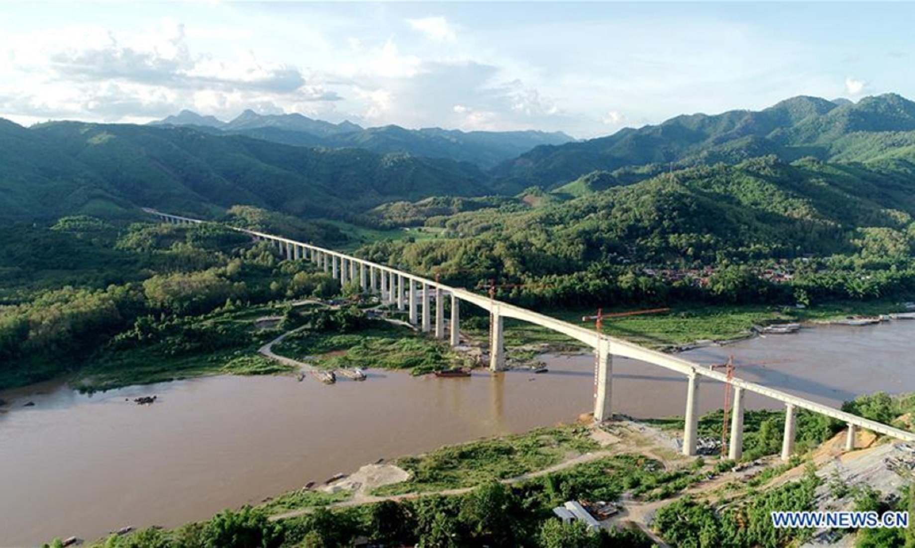 Main Structure Of Longest Bridge Along China-Laos Railway Completed
