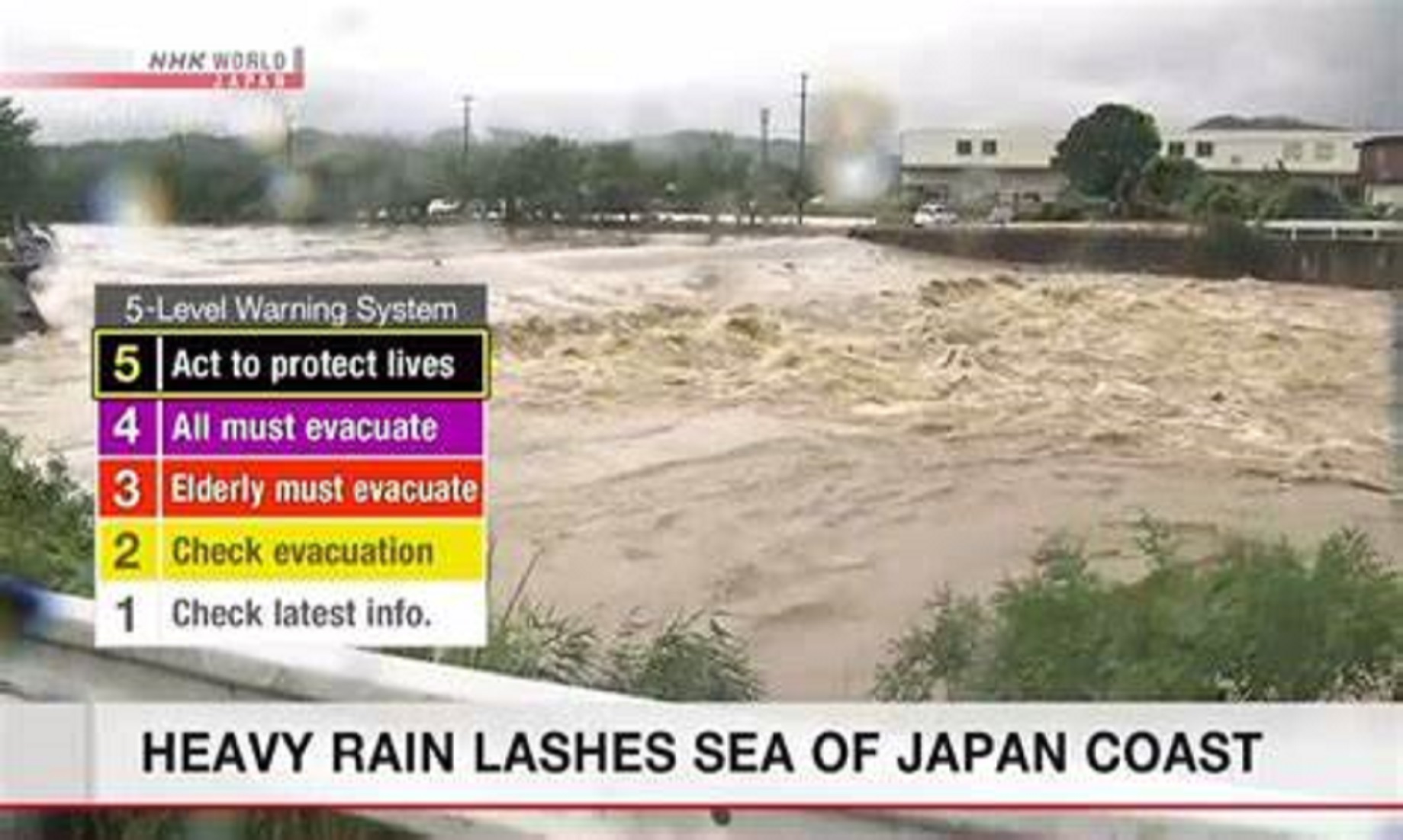 Heavy Rain Forecasted On Sea Of Japan Coast, JMA Issues Flood Warning
