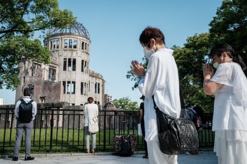Japan marks Hiroshima bomb anniversary with low-key ceremonies