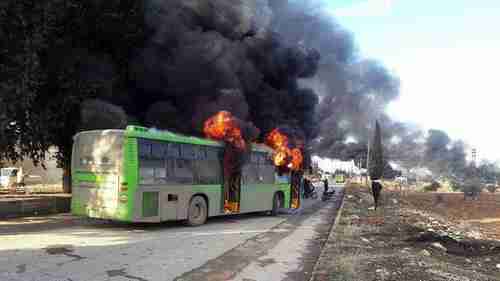 Explosion Targets Military Bus In Syria