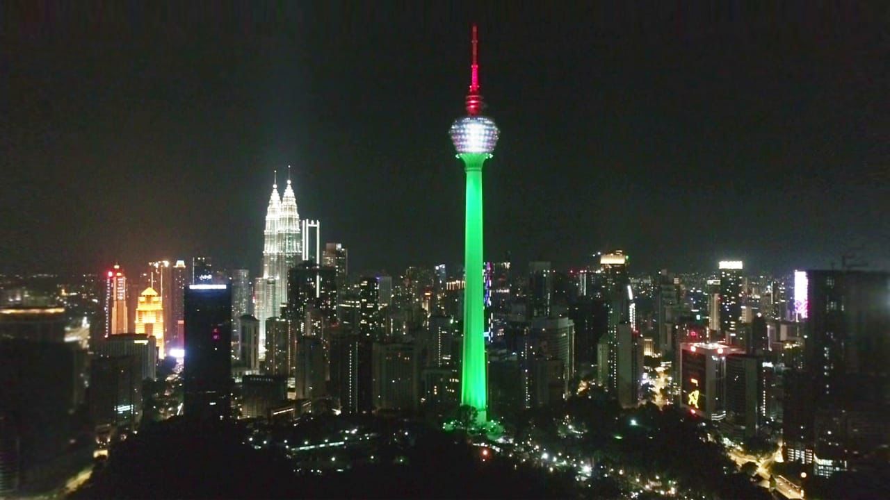 Malaysia’s KL Tower to Light Up In Tajikistan’s National Flag Colours to Mark Independence Day on Thursday