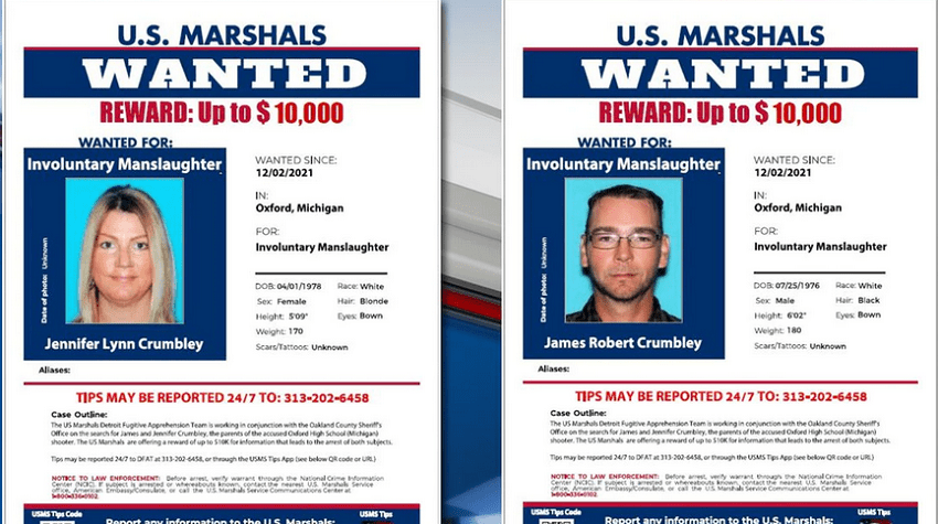 Update: Reward to find parents charged in school shooting