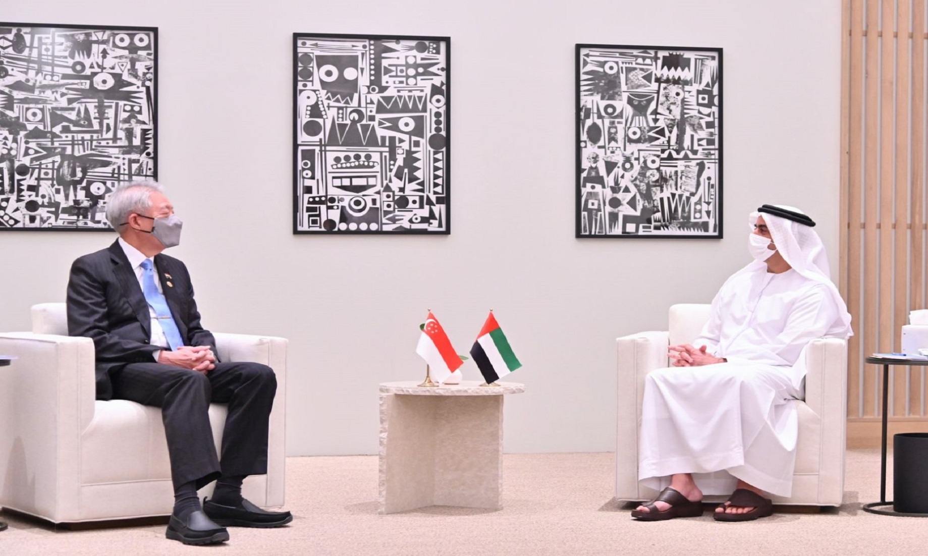UAE’s Saif Bin Zayed Meets Singapore’s Senior Minister