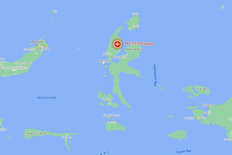 Two Quakes Hit Indonesia’s North Halmahera Within An Hour