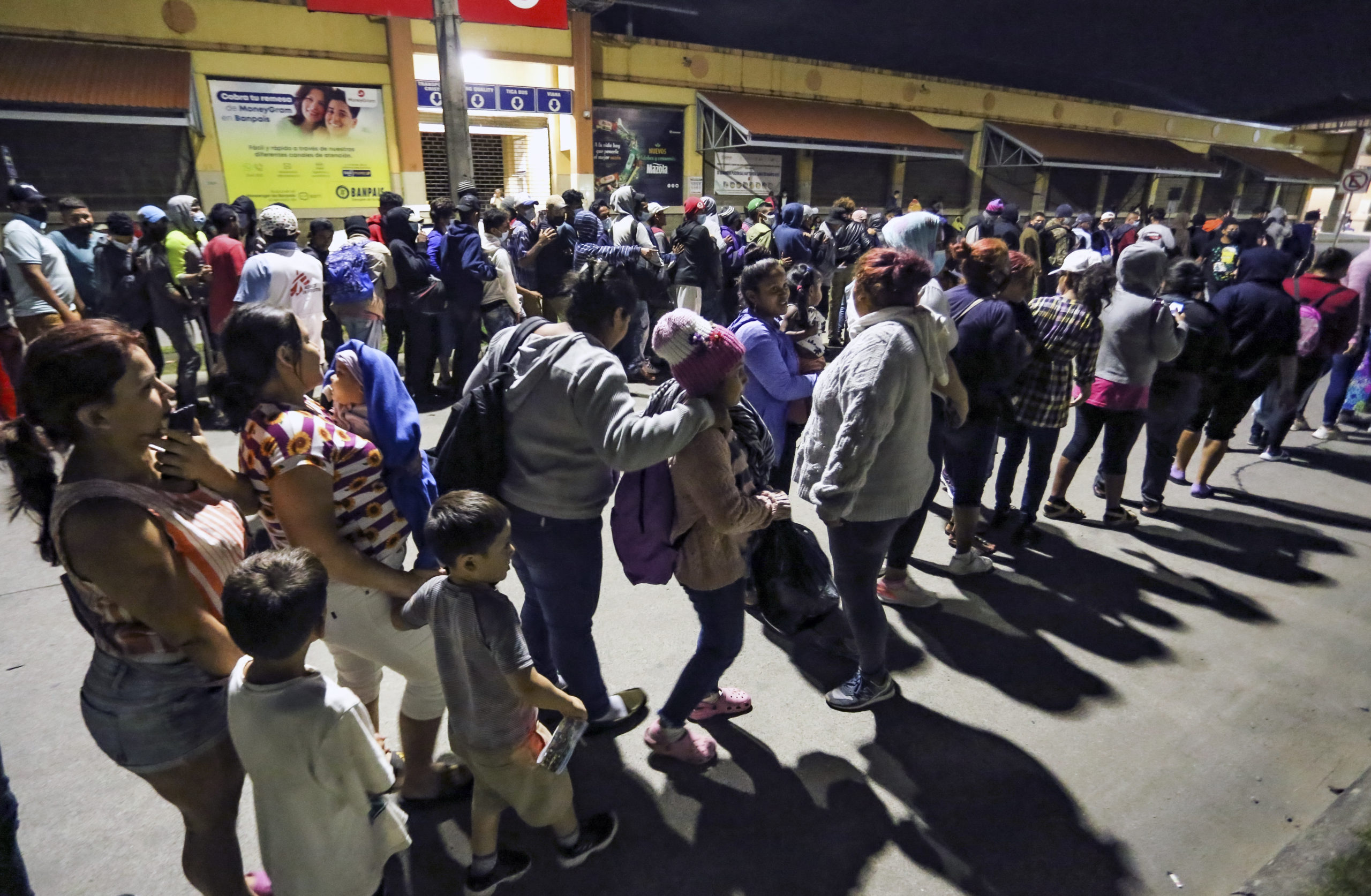 Inside a migrant caravan leaving Honduras