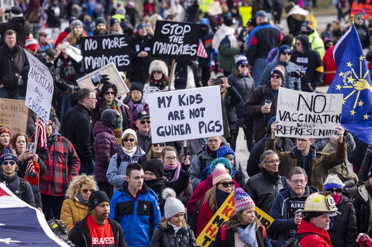 Covid-19: Thousands march in Washington against vaccine mandates