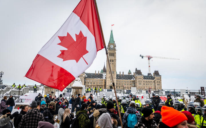 Vaccine mandate protest: Canadian police use pepper spray, stun grenades in push to clear capital