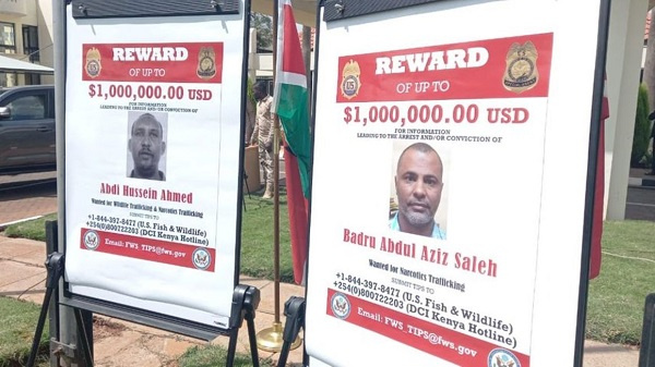 US offers $2m reward for two Kenyan wildlife/drug ‘traffickers’