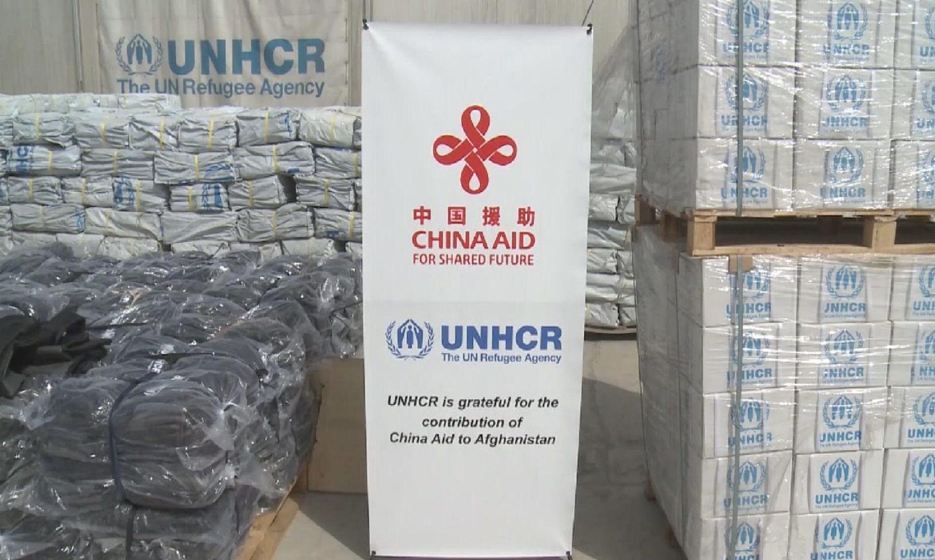 China, UNHCR Distribute Humanitarian Supplies To Afghanistan