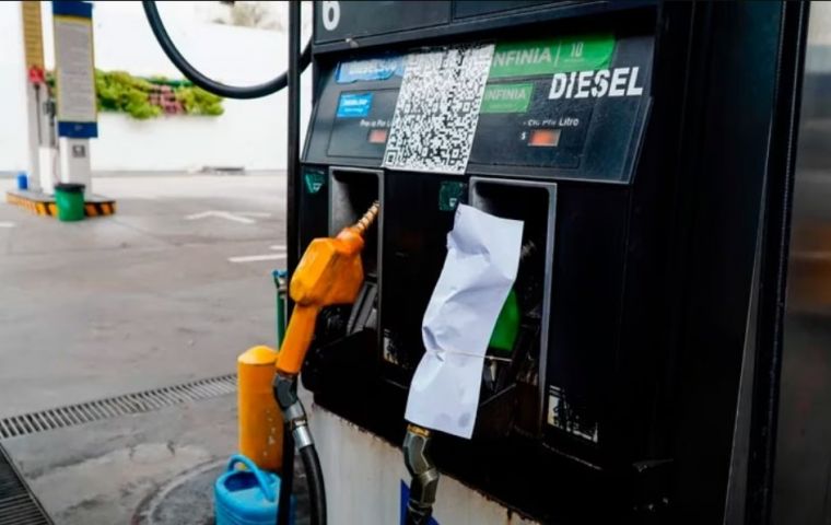 Argentina: 19 provinces hit by shortage of diesel fuel