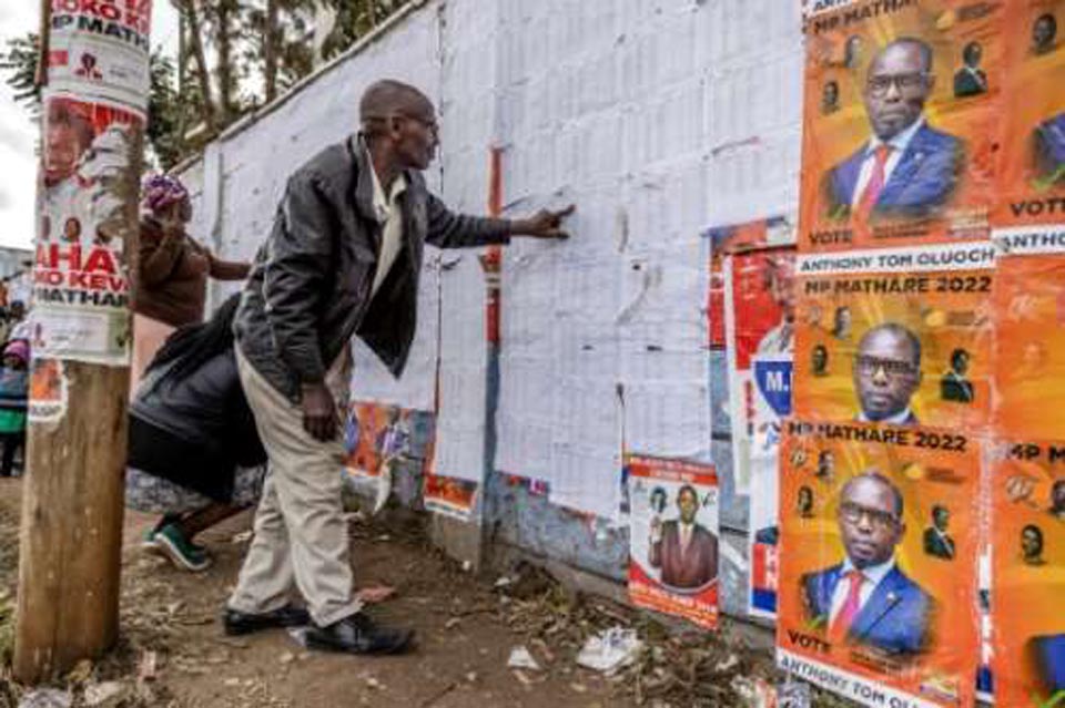 Jittery Kenya votes in close-fought parliamentary election race