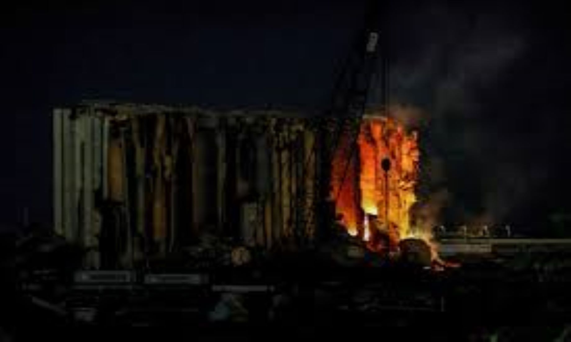 Part Of Beirut Port Silos Collapsed After Weeks Of Fire