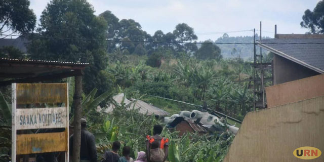 Ugandan military helicopter crashes in western region