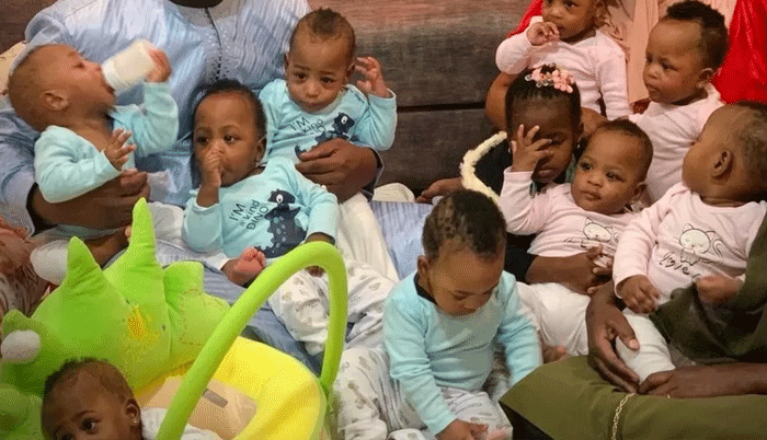World-record nonuplets return home to Mali from Morocco