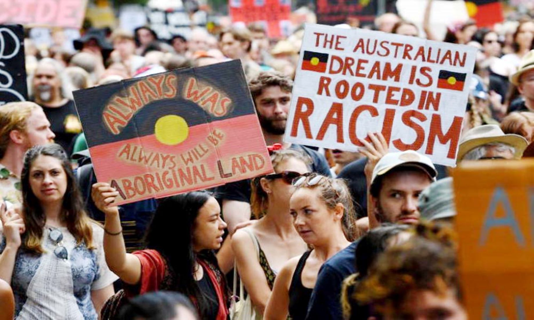 Tens Of Thousands Rally To Protest Against Australia Day