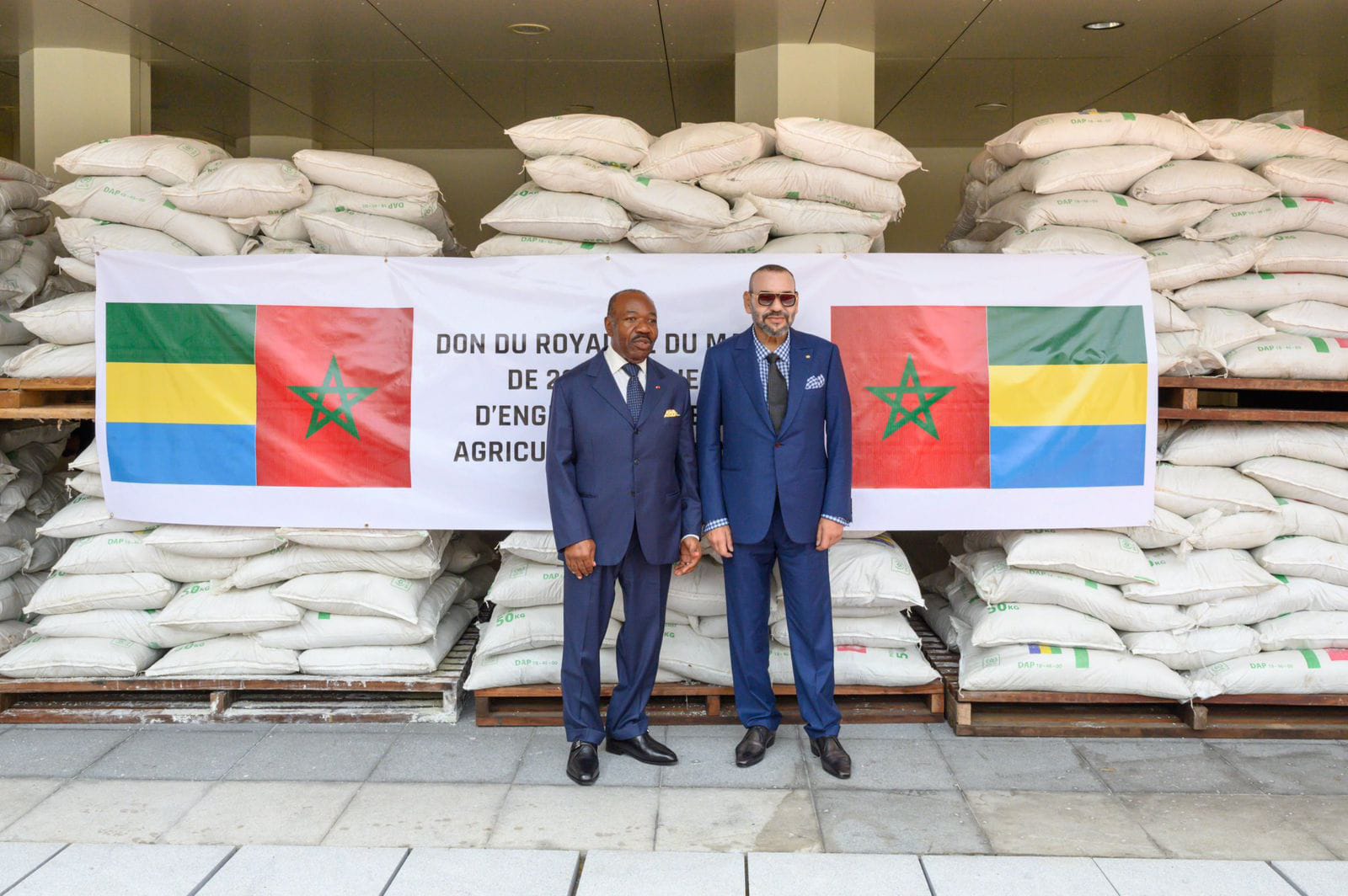 King Mohammed VI of Morocco holds bilateral talks with Gabon President Ali Bongo