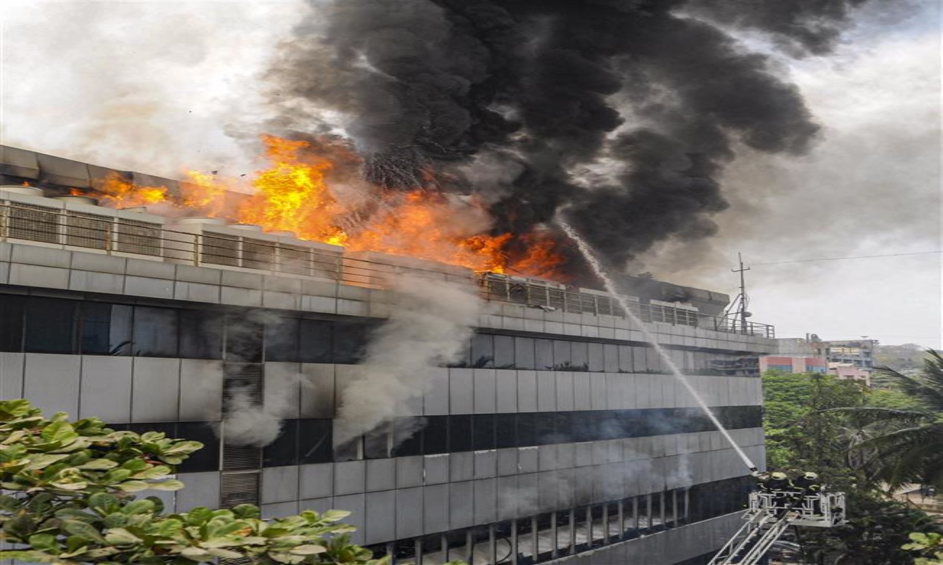 Massive Fire Inside Commercial Building Killed Six In India