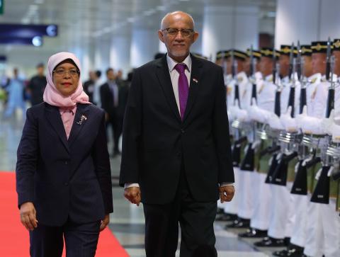 Singapore President arrives in Malaysia for three-day state visit
