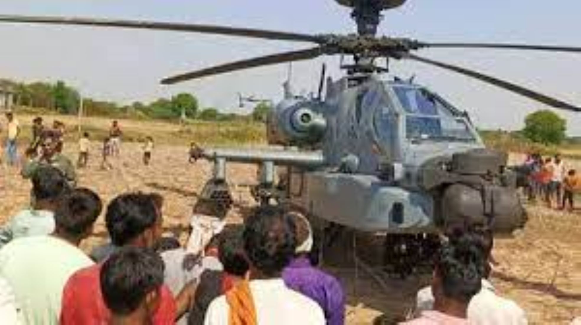 Indian Air Force’s Apache Helicopter Made Emergency Landing In Madhya Pradesh