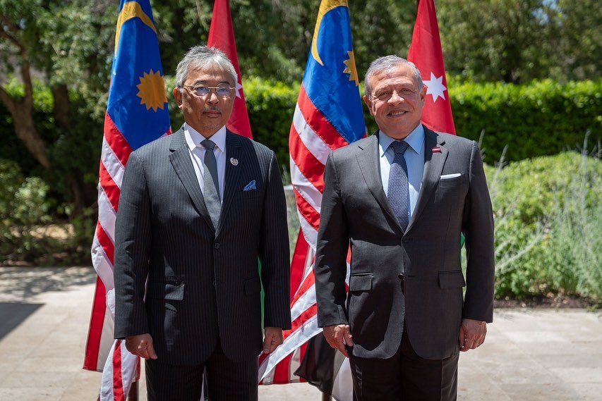 Malaysian King meets King Abdullah II of Jordan