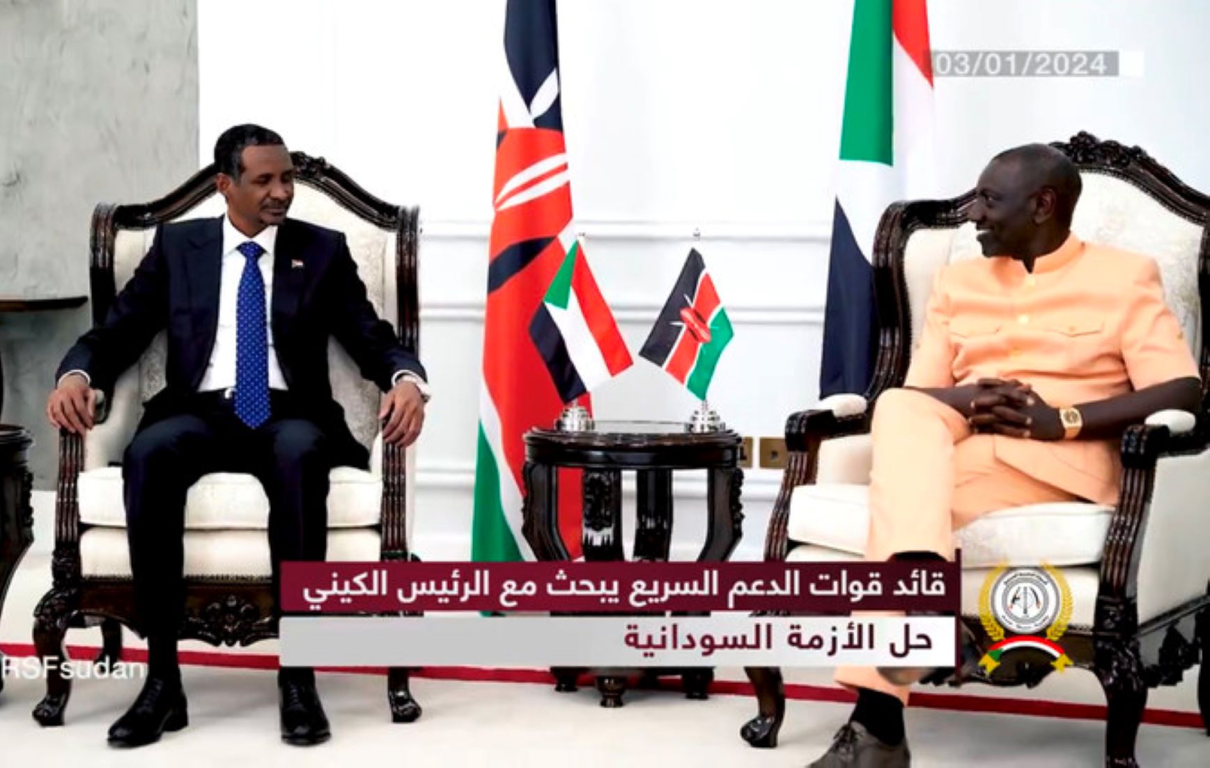 Sudan Recalls Ambassador From Kenya In Protest Against Receiving Paramilitary Forces Leader