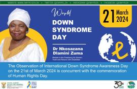 South Africans called to observe International Down Syndrome Awareness Day