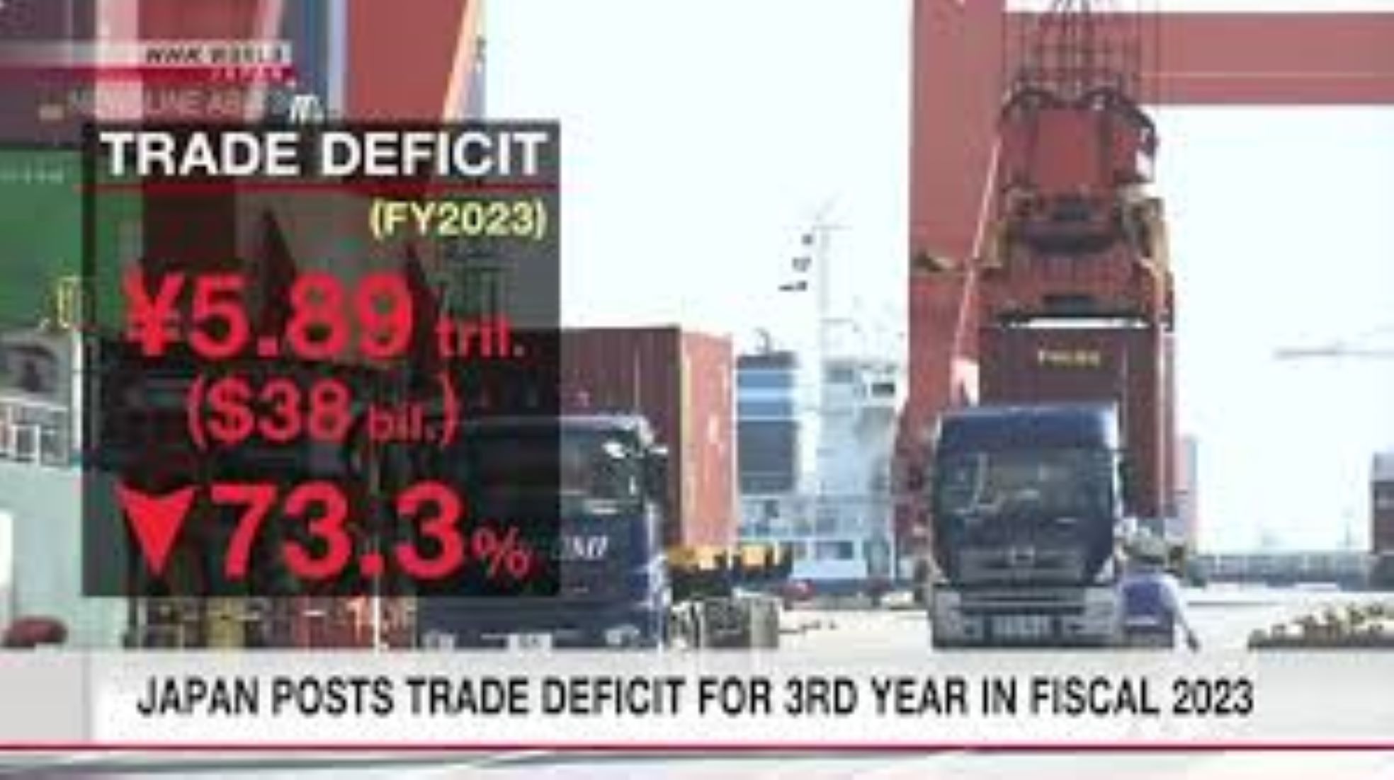 Japan Logged Trade Deficit Of 38 Billion USD In Fiscal 2023